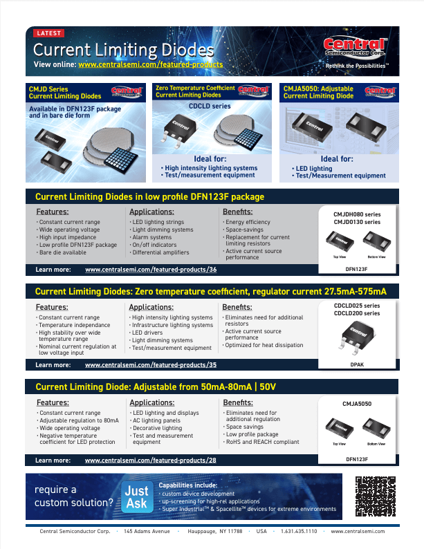 Featured Current Limiting Diodes Brochure Preview