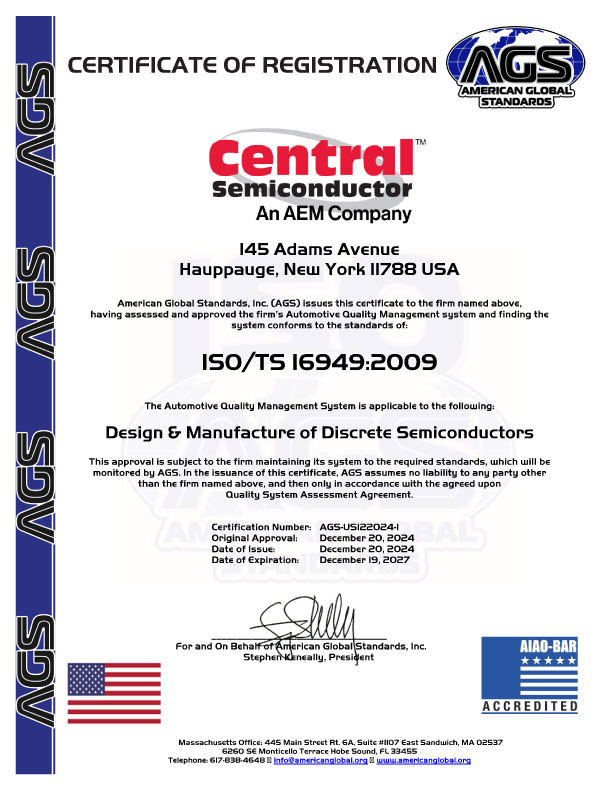 ISO/TS 16949:2009 Certificate