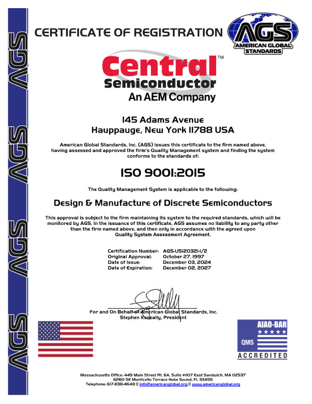 ISO 9001:2015 Certicate